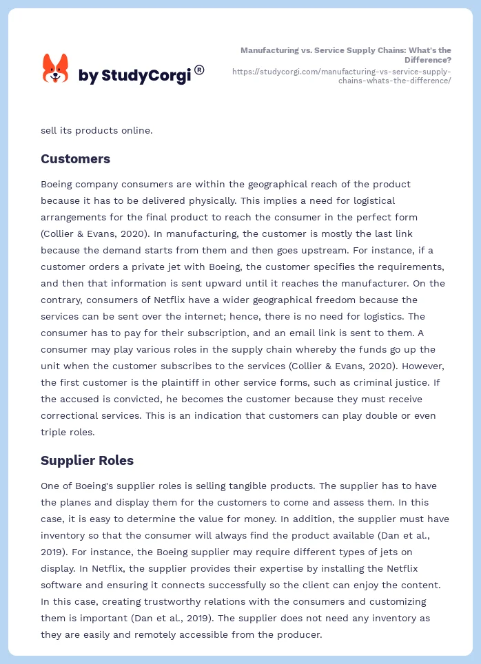 Manufacturing vs. Service Supply Chains: What's the Difference?. Page 2