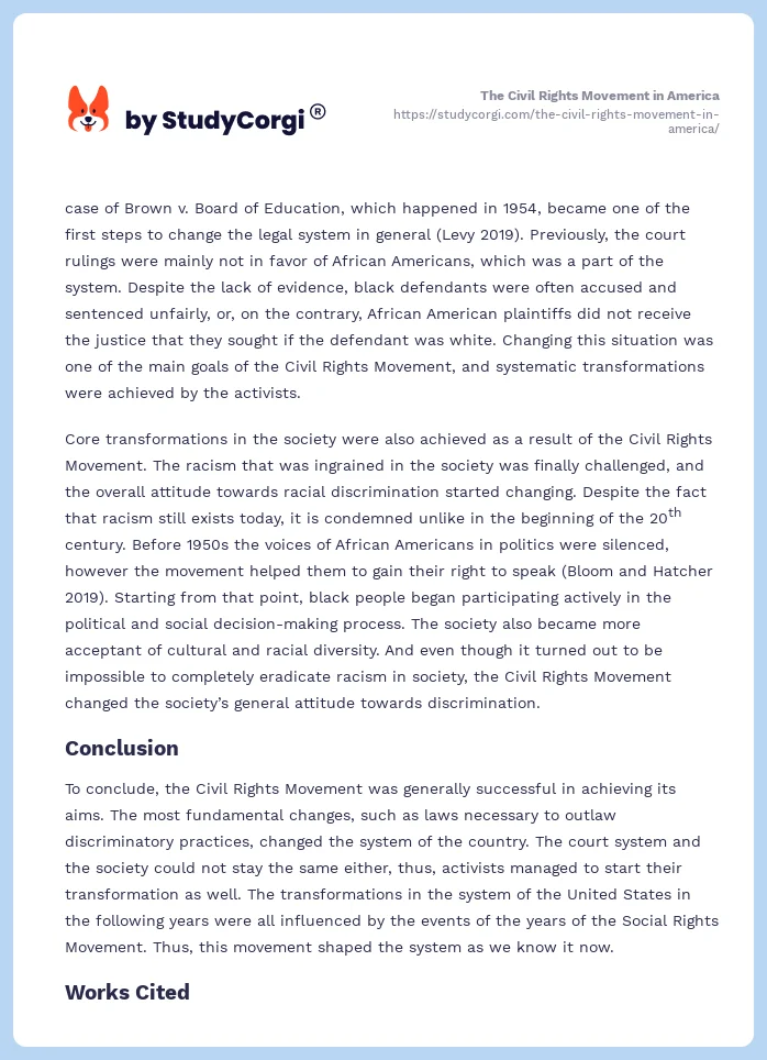 The Civil Rights Movement in America. Page 2