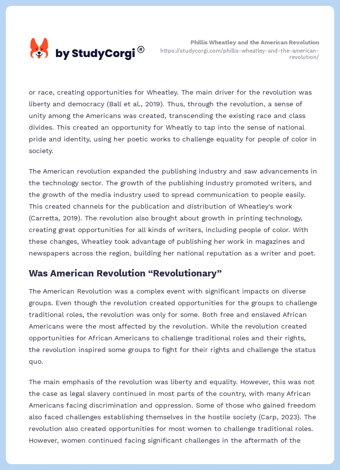 Phillis Wheatley and the American Revolution. Page 2