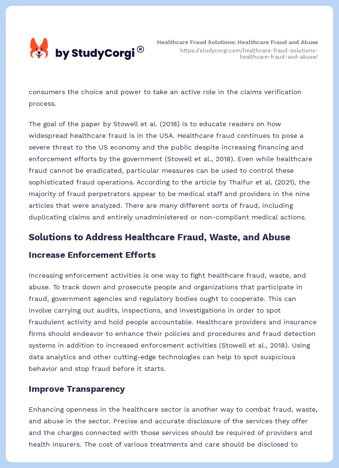 Healthcare Fraud Solutions: Healthcare Fraud and Abuse. Page 2