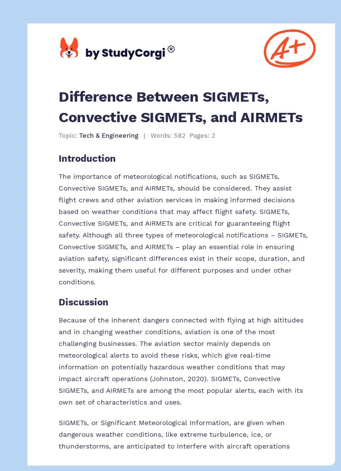 Difference Between SIGMETs, Convective SIGMETs, and AIRMETs. Page 1