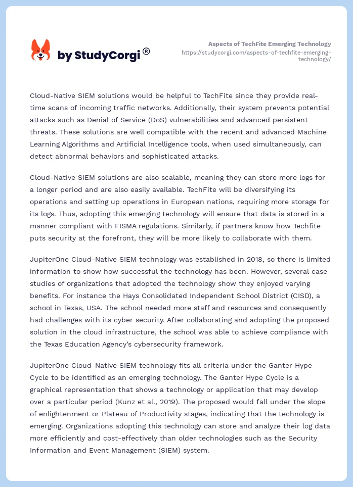 Aspects of TechFite Emerging Technology. Page 2
