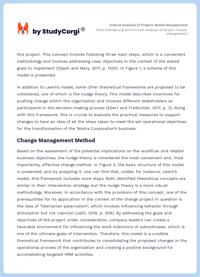 Critical Analysis of Project-Based Management. Page 2