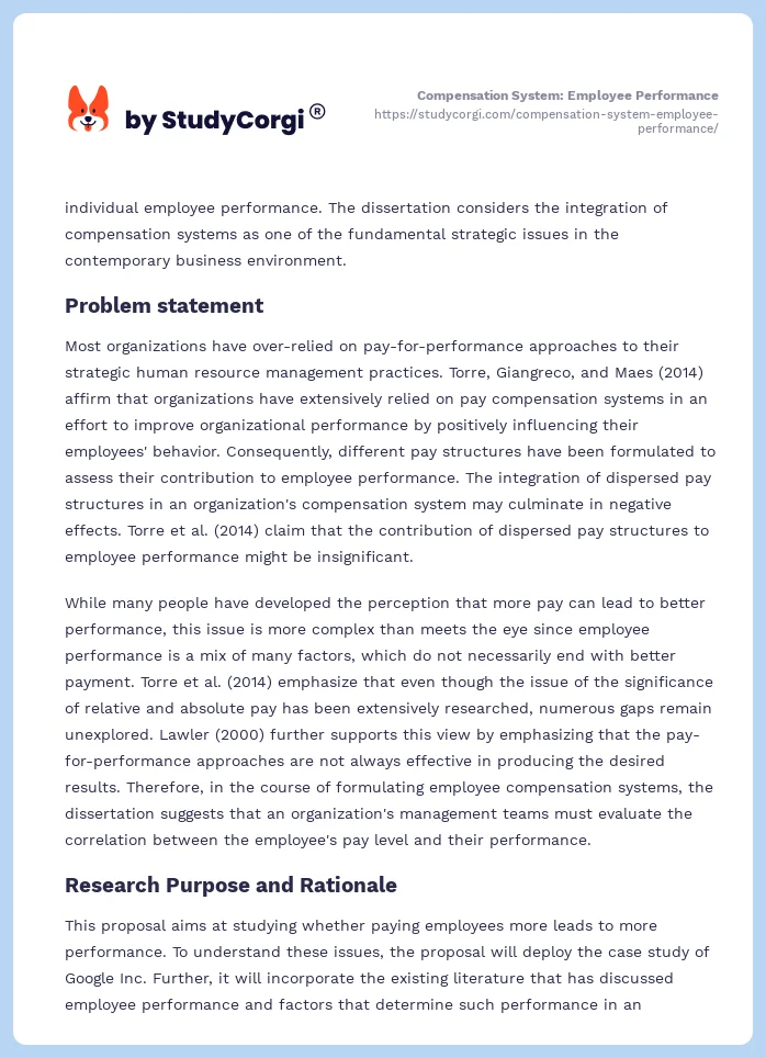 Compensation System: Employee Performance. Page 2