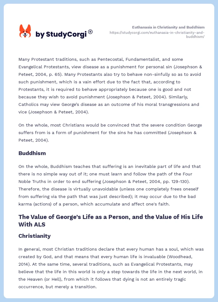 Euthanasia in Christianity and Buddhism. Page 2