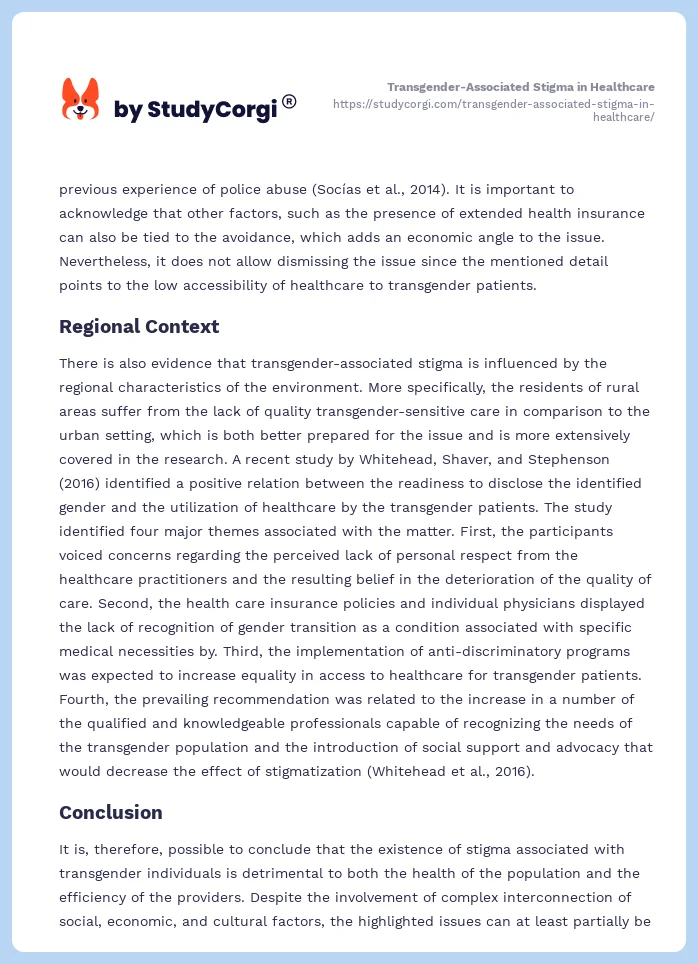 Transgender-Associated Stigma in Healthcare. Page 2