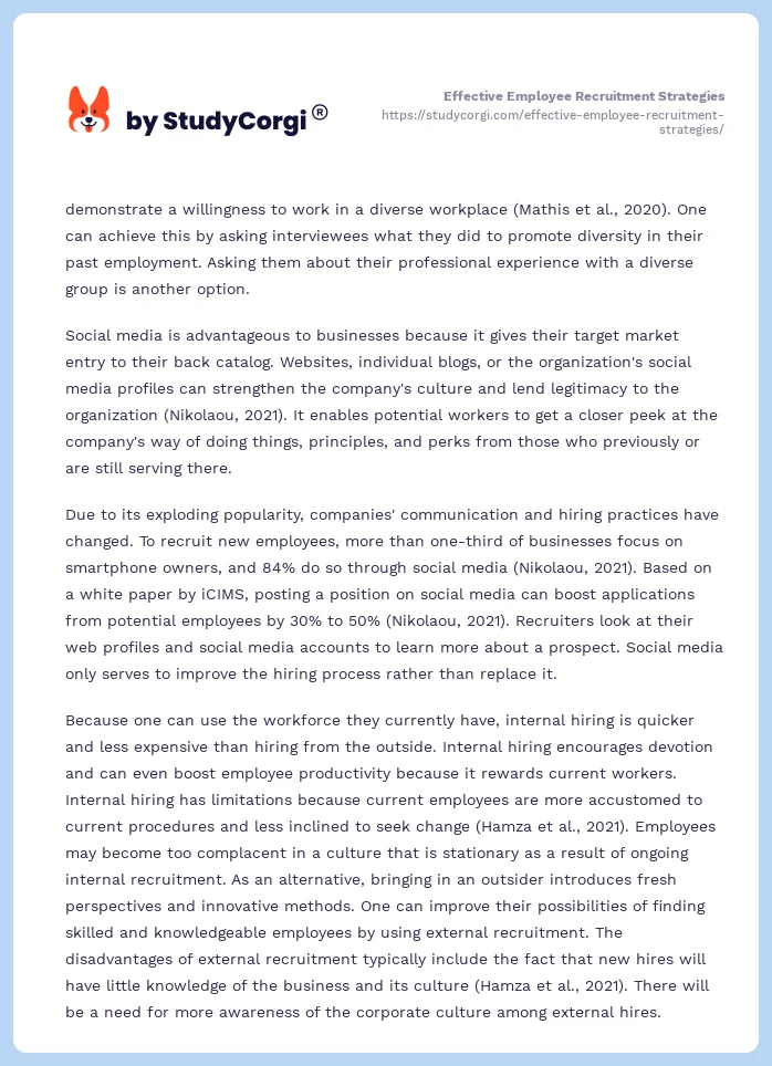 Effective Employee Recruitment Strategies. Page 2