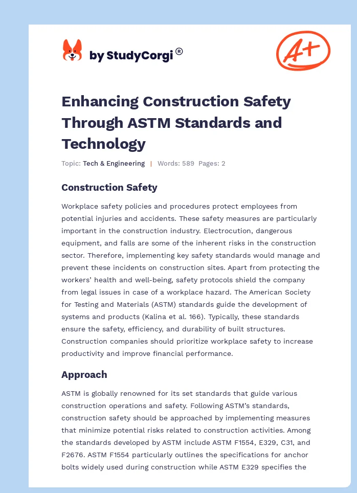 Enhancing Construction Safety Through ASTM Standards and Technology. Page 1