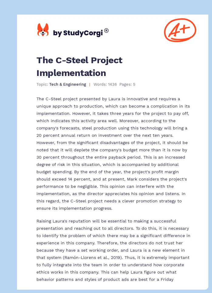 The C-Steel Project Implementation. Page 1