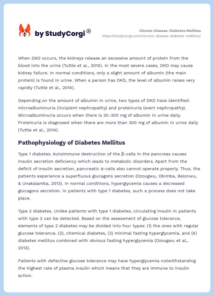 Chronic Disease: Diabetes Mellitus. Page 2