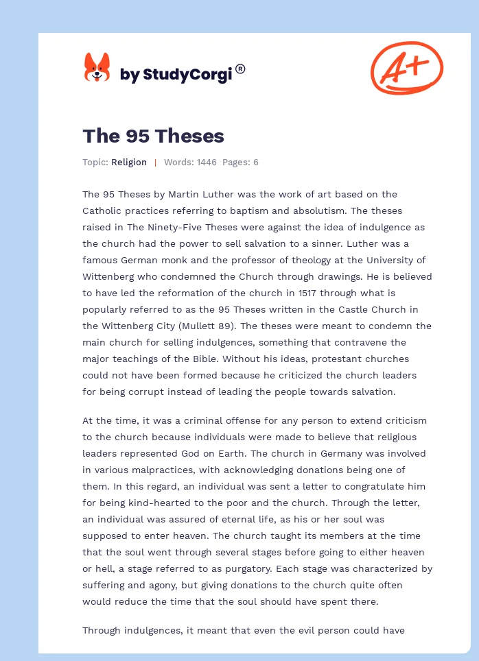 The 95 Theses. Page 1