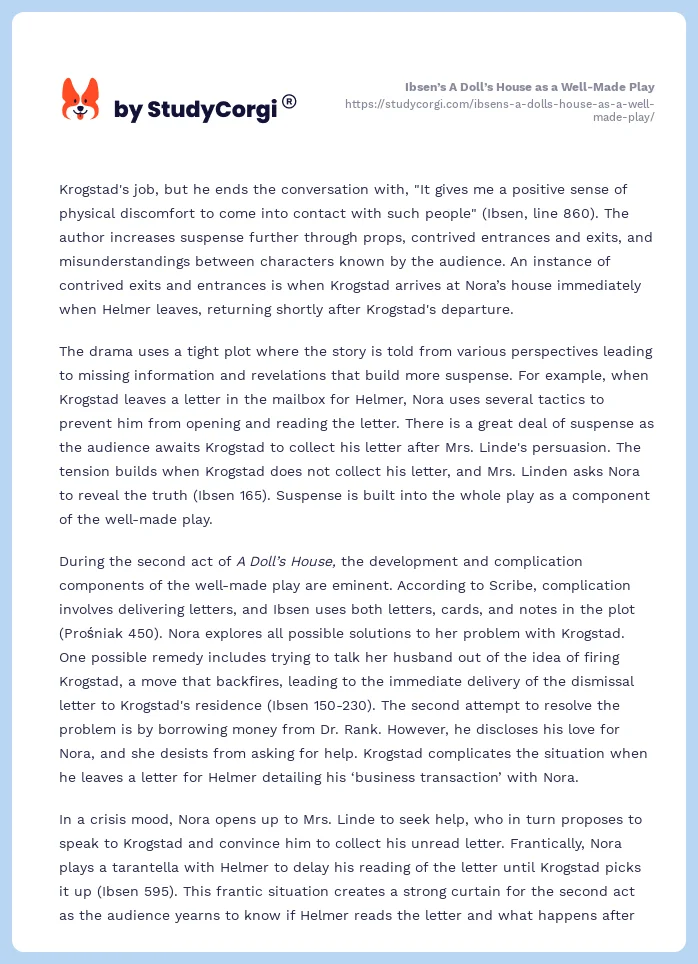 Ibsen’s A Doll’s House as a Well-Made Play. Page 2