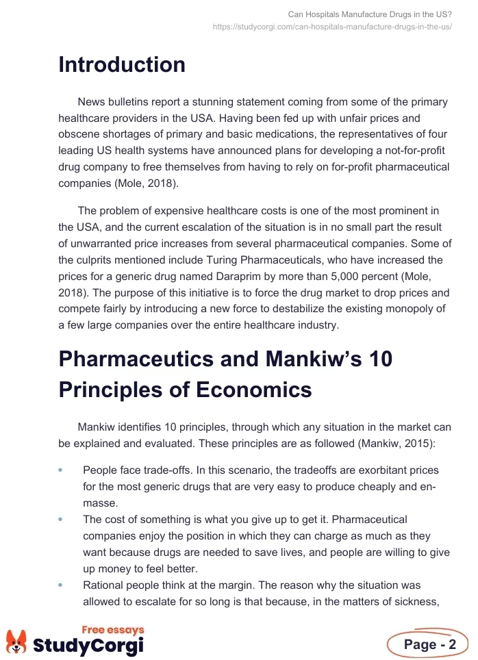 Can Hospitals Manufacture Drugs in the US?. Page 2