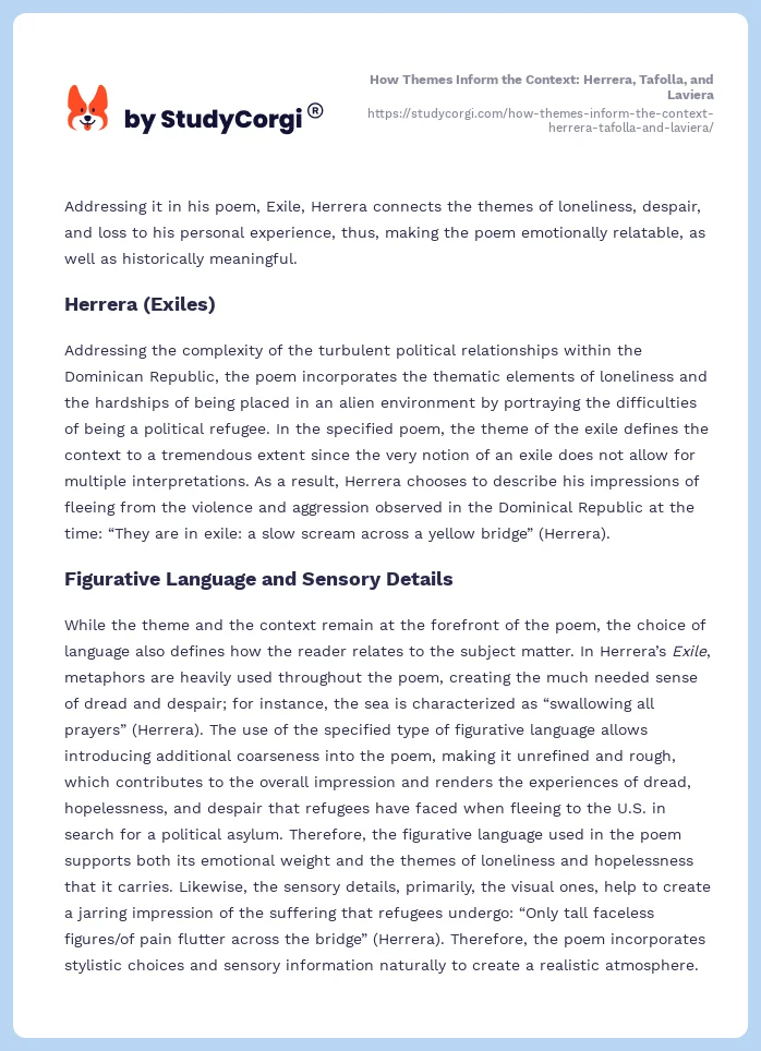 How Themes Inform the Context: Herrera, Tafolla, and Laviera. Page 2