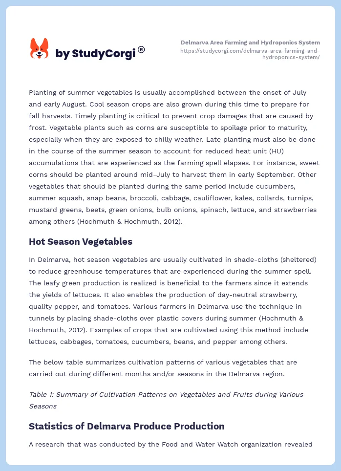 Delmarva Area Farming and Hydroponics System. Page 2