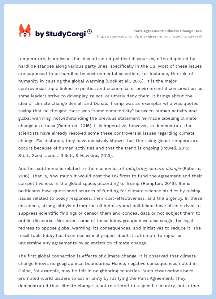 Paris Agreement: Climate Change Deal. Page 2