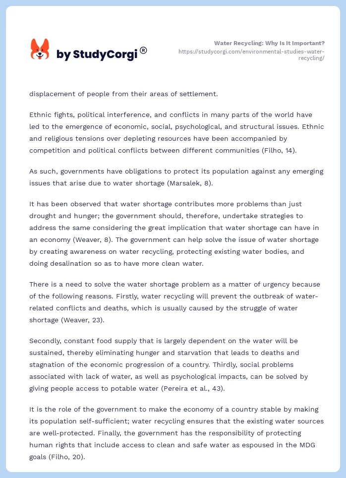Water Recycling: Why Is It Important?. Page 2