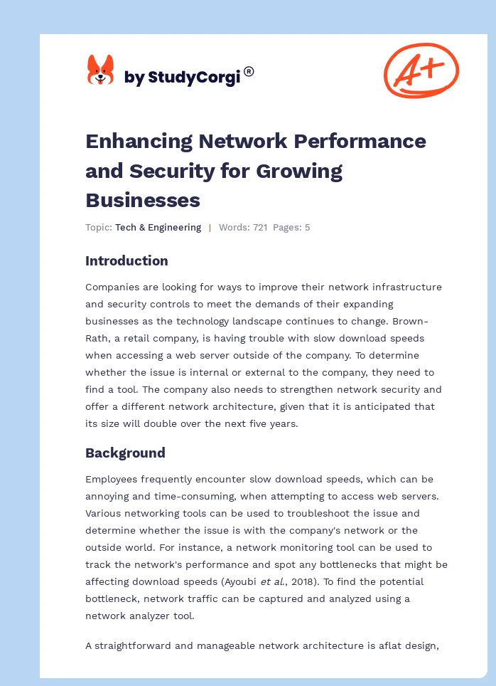 Enhancing Network Performance and Security for Growing Businesses. Page 1