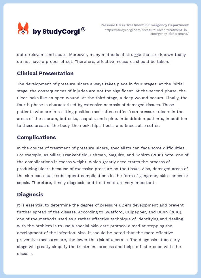 Pressure Ulcer Treatment in Emergency Department. Page 2