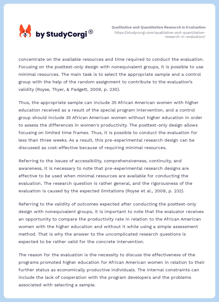 Qualitative and Quantitative Research in Evaluation. Page 2
