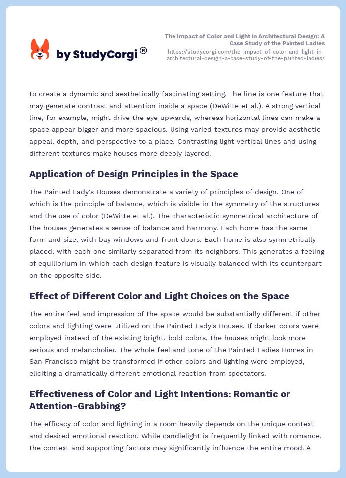 The Impact of Color and Light in Architectural Design: A Case Study of the Painted Ladies. Page 2