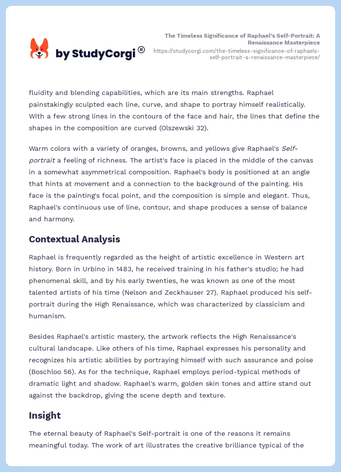 The Timeless Significance of Raphael’s Self-Portrait: A Renaissance Masterpiece. Page 2