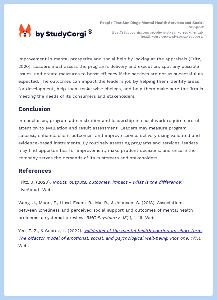 People First San Diego Mental Health Services and Social Support. Page 2