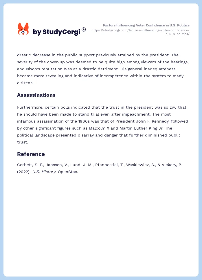 Factors Influencing Voter Confidence in U.S. Politics. Page 2