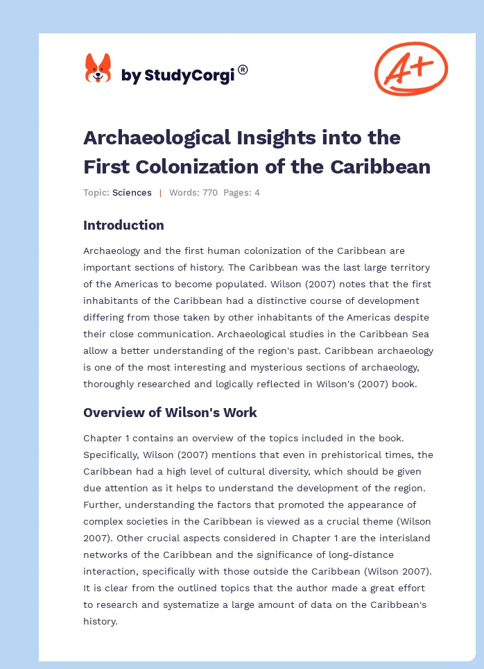 Archaeological Insights into the First Colonization of the Caribbean. Page 1