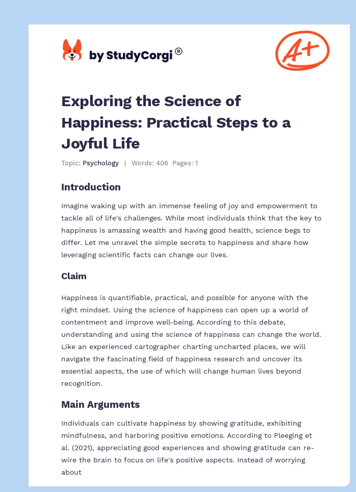 Exploring the Science of Happiness: Practical Steps to a Joyful Life. Page 1