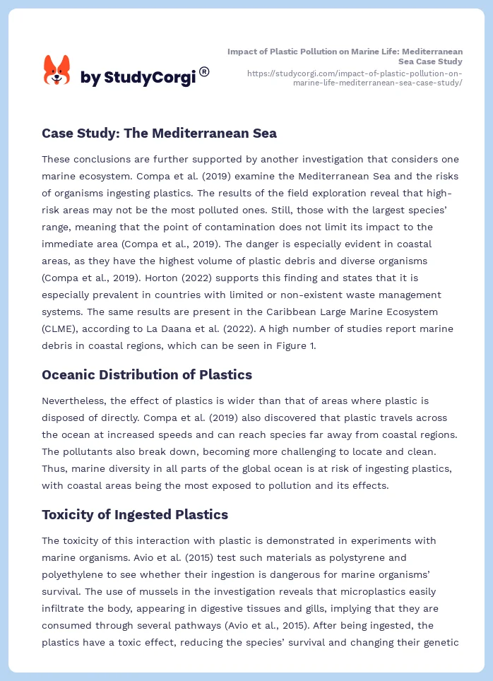 Impact of Plastic Pollution on Marine Life: Mediterranean Sea Case Study. Page 2