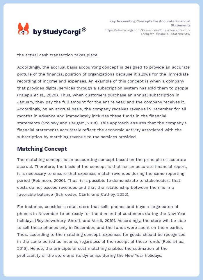 Key Accounting Concepts for Accurate Financial Statements. Page 2