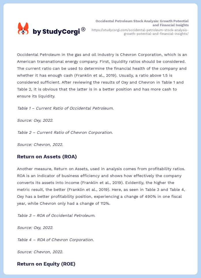 Occidental Petroleum Stock Analysis: Growth Potential and Financial Insights. Page 2