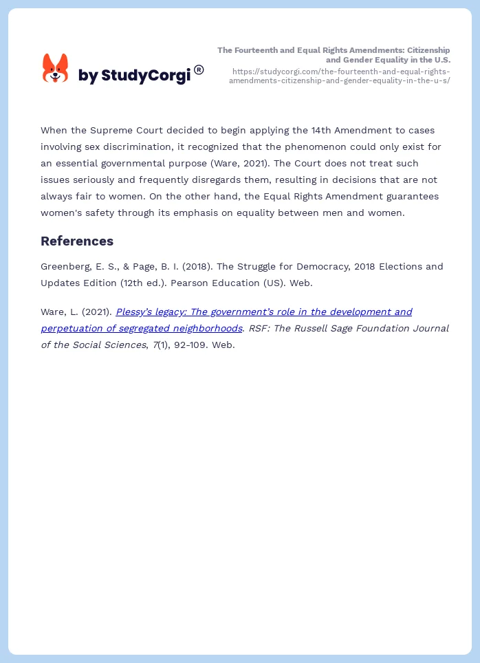 The Fourteenth and Equal Rights Amendments: Citizenship and Gender Equality in the U.S.. Page 2