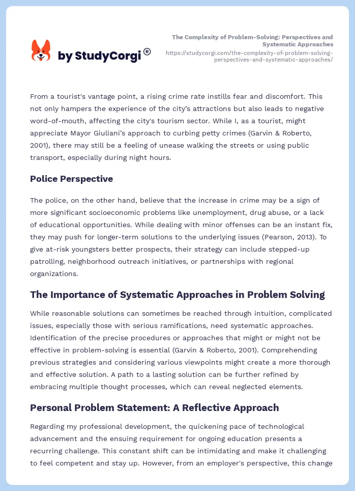 The Complexity of Problem-Solving: Perspectives and Systematic Approaches. Page 2