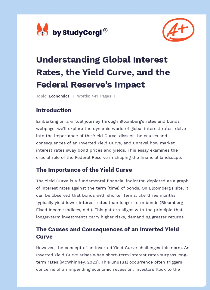 Understanding Global Interest Rates, the Yield Curve, and the Federal Reserve’s Impact. Page 1