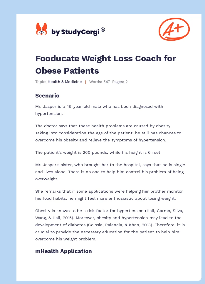 Fooducate Weight Loss Coach for Obese Patients. Page 1