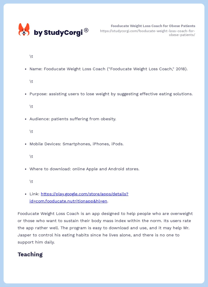 Fooducate Weight Loss Coach for Obese Patients. Page 2