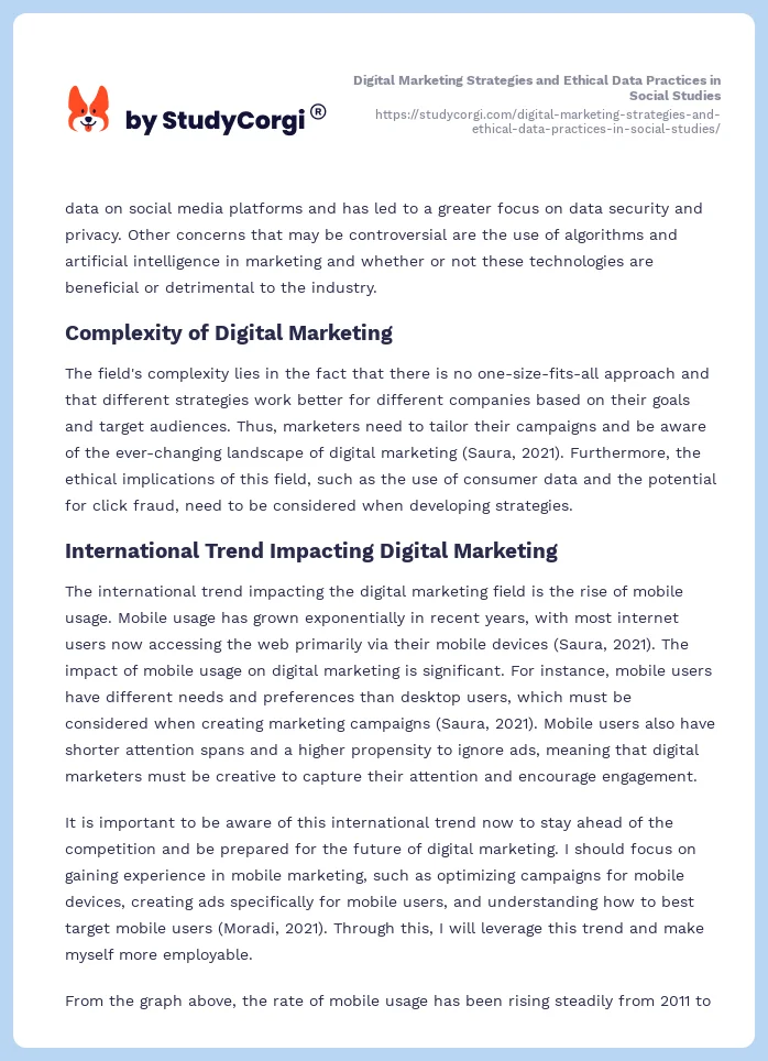 Digital Marketing Strategies and Ethical Data Practices in Social Studies. Page 2