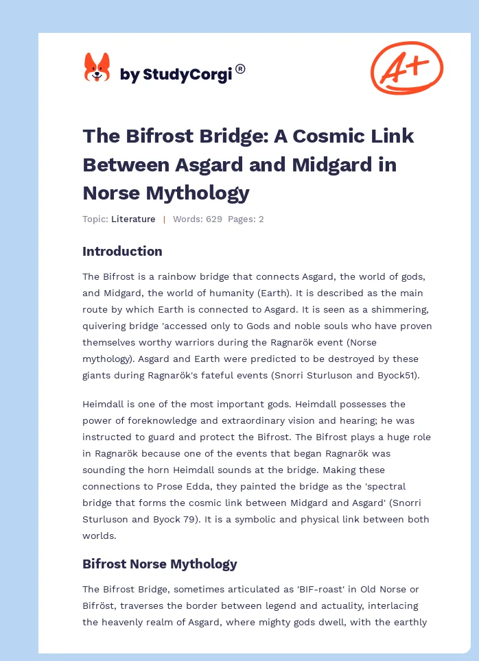 The Bifrost Bridge: A Cosmic Link Between Asgard and Midgard in Norse Mythology. Page 1