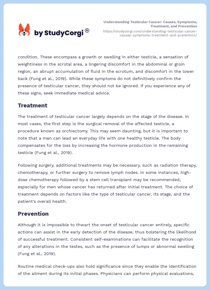 Understanding Testicular Cancer: Causes, Symptoms, Treatment, and Prevention. Page 2