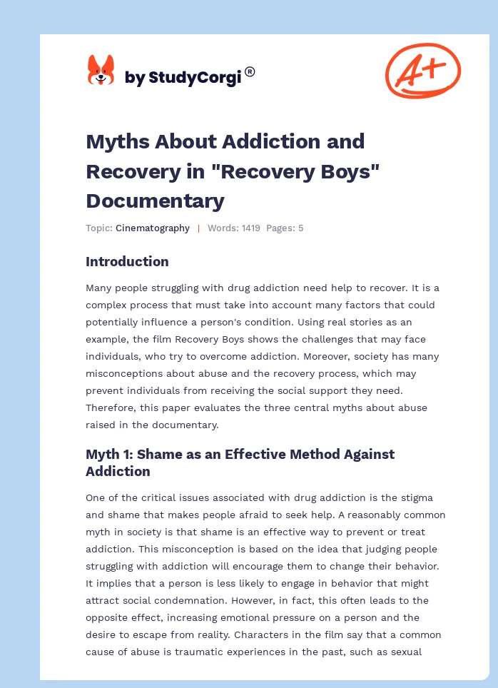 Myths About Addiction and Recovery in "Recovery Boys" Documentary. Page 1