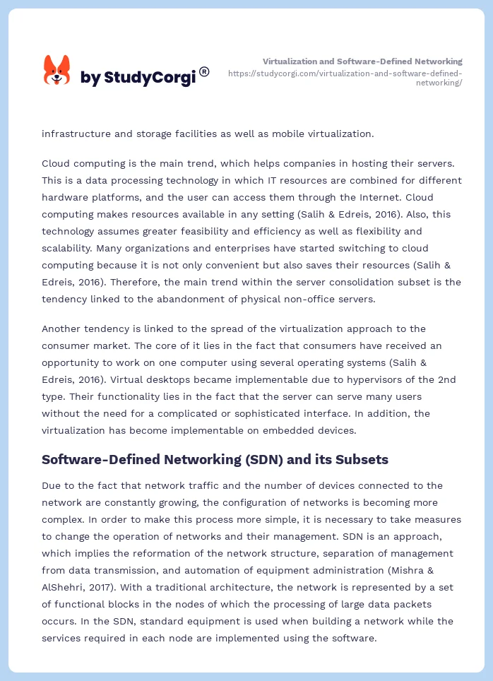 Virtualization and Software-Defined Networking. Page 2