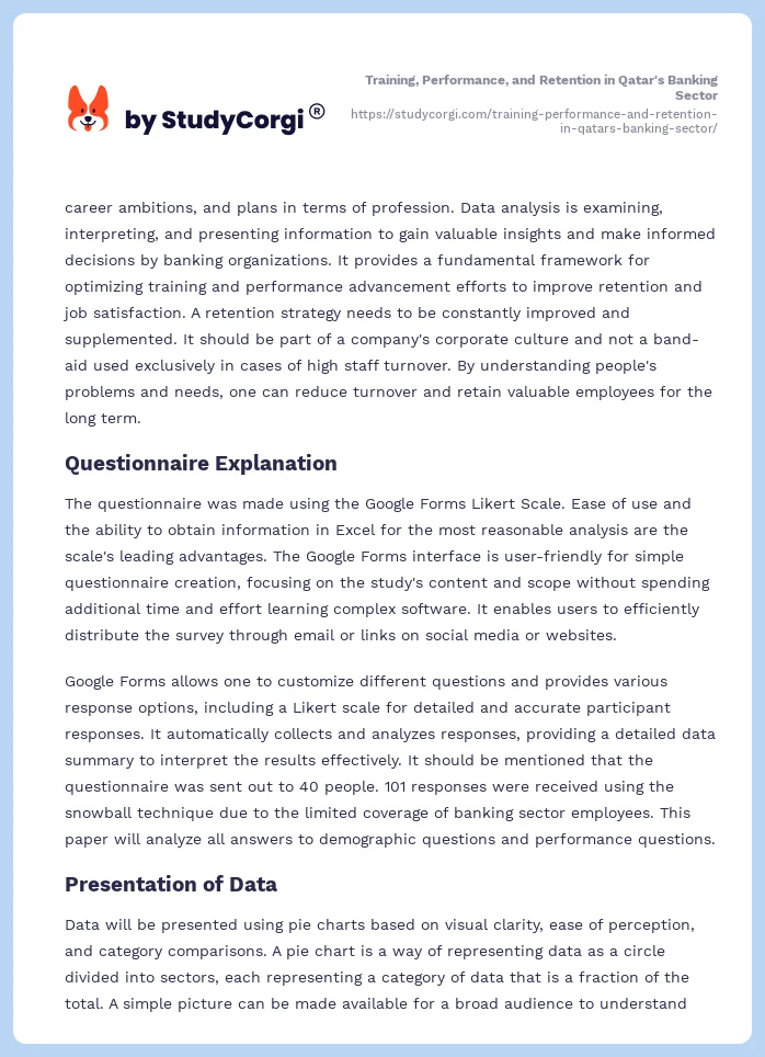 Training, Performance, and Retention in Qatar's Banking Sector. Page 2