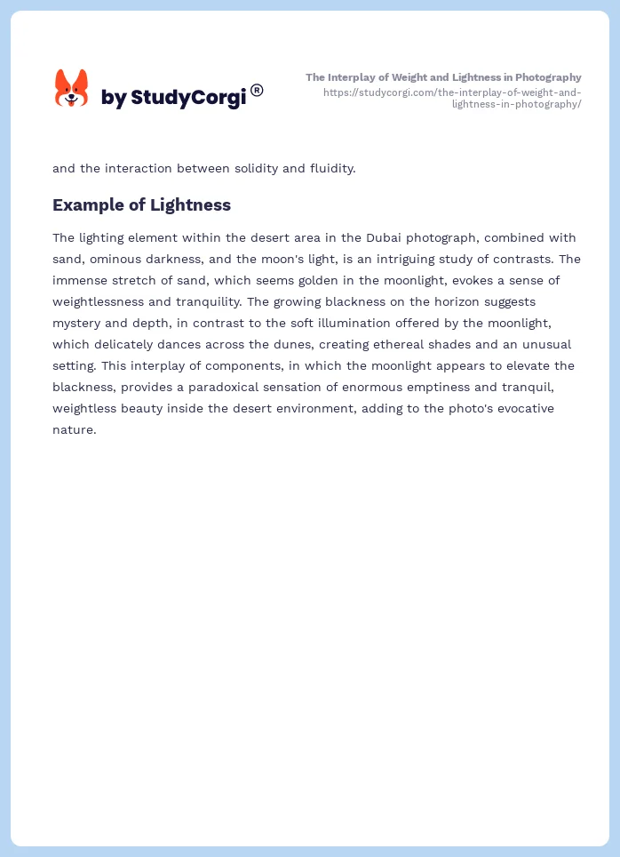 The Interplay of Weight and Lightness in Photography. Page 2