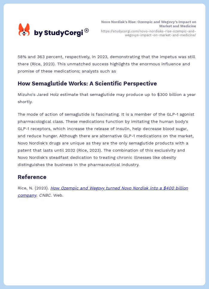 Novo Nordisk’s Rise: Ozempic and Wegovy’s Impact on Market and Medicine. Page 2