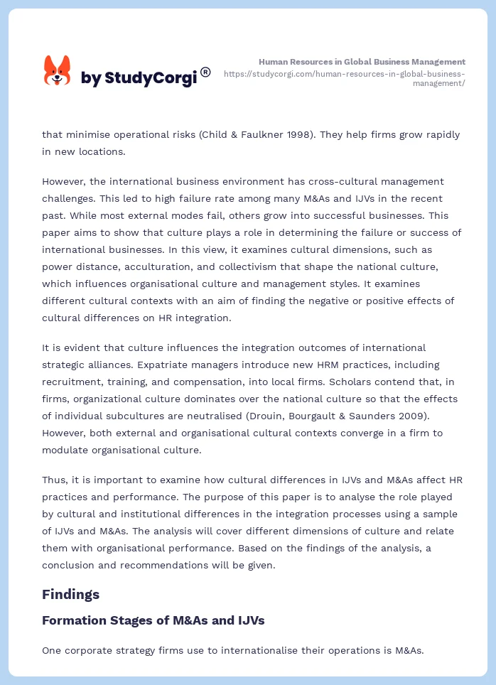Human Resources in Global Business Management. Page 2