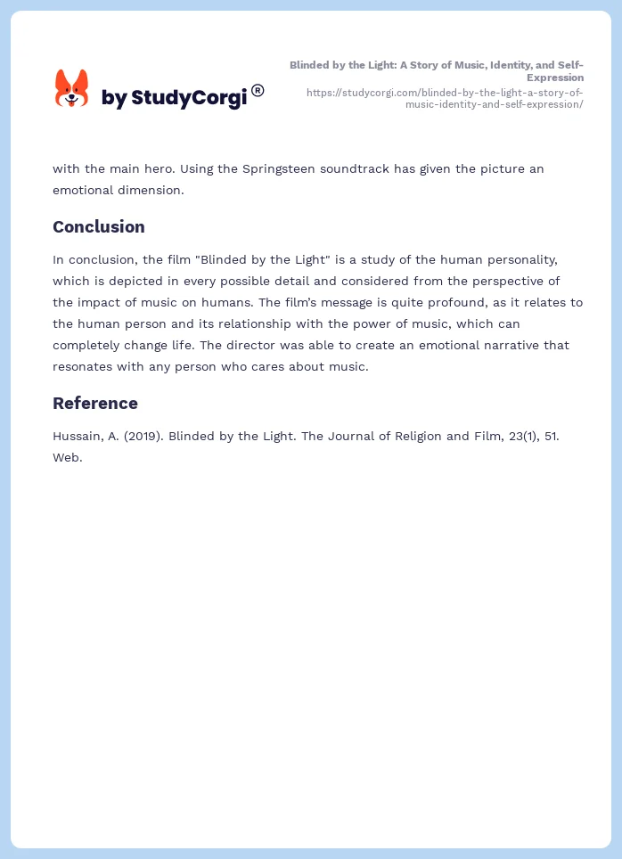 Blinded by the Light: A Story of Music, Identity, and Self-Expression. Page 2