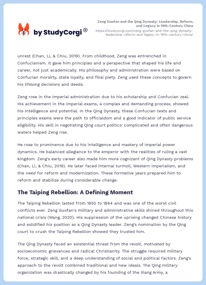 Zeng Guofan and the Qing Dynasty: Leadership, Reform, and Legacy in 19th-Century China. Page 2