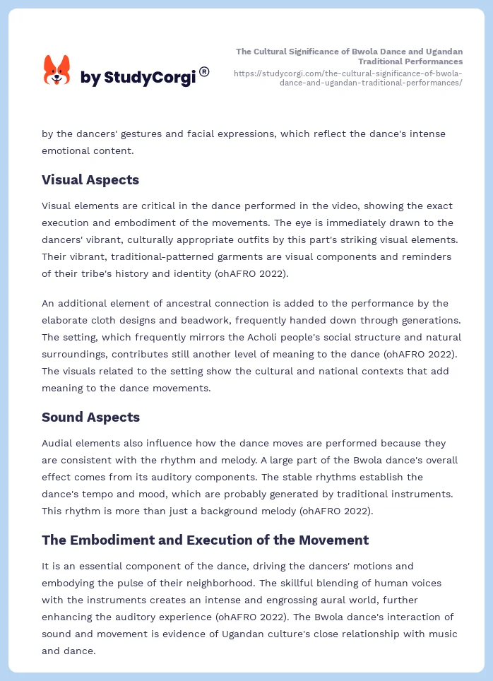 The Cultural Significance of Bwola Dance and Ugandan Traditional Performances. Page 2